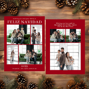 Festiva Tarjeta de vacaciones de varias fotos de Feliz Nav