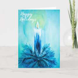 Festiva Tarjeta de vacaciones de velas de floración
