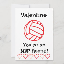 Festiva Tarjeta de vacaciones de voleibol MVP para niños e