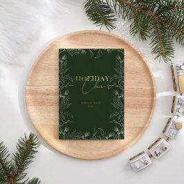 Festiva Tarjeta de vacaciones de Winder Wonder Gold Photo 