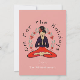 Festiva Tarjeta de vacaciones de Yoga 'Om For The Holidays