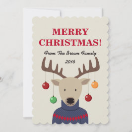 Festiva Tarjeta de vacaciones Deer Navidades