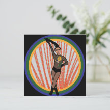 Tarjeta de vacaciones del bailarín del paraíso