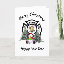 Festiva Tarjeta de vacaciones del Departamento de Bomberos