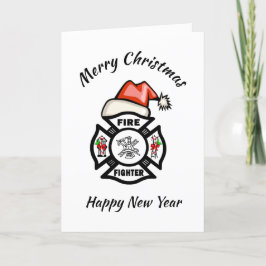 Festiva Tarjeta de vacaciones del departamento de bomberos