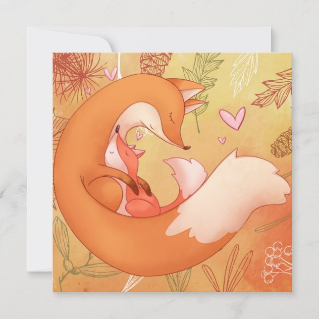 Festiva Tarjeta de vacaciones del Día de la Madre (Anverso)