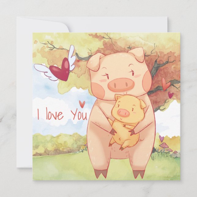 Festiva Tarjeta de vacaciones del Día de la Madre (Anverso)