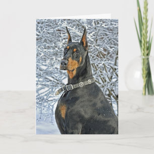 Festiva Tarjeta de vacaciones Doberman Fosty Day