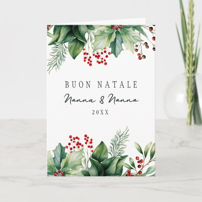 Festiva Tarjeta de vacaciones doblada (Anverso)