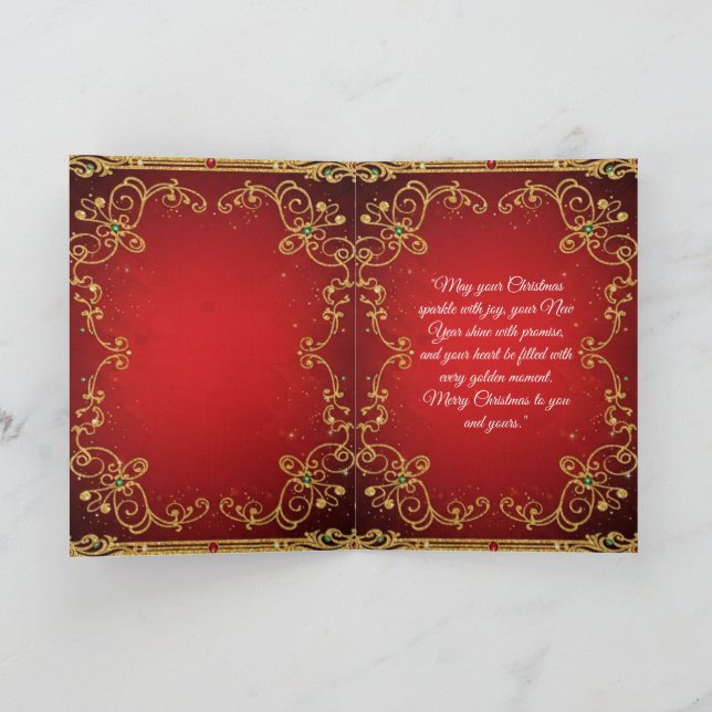 Festiva Tarjeta de vacaciones doblada (Interior)