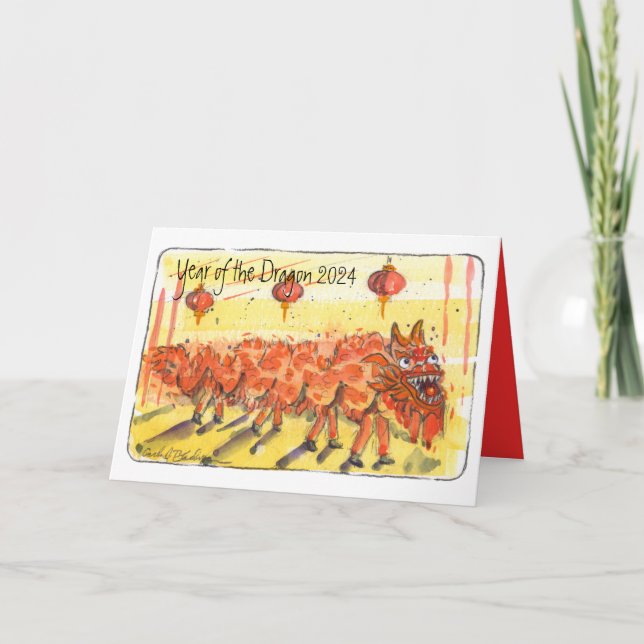 Festiva Tarjeta de vacaciones doblada (Anverso)