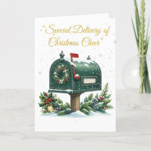 Festiva Tarjeta de vacaciones doblada: tarjeta de esplendo