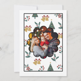 Festiva Tarjeta de vacaciones editable para fotografía de 