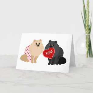 Festiva Tarjeta de vacaciones El día de San Valentín Pomer