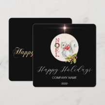 Tarjeta de vacaciones elegante de acuarela negra