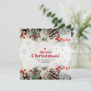 Festiva Tarjeta de vacaciones elegante de Navidad, Año Nue