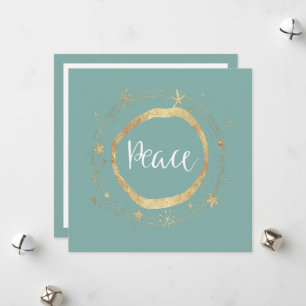 Festiva Tarjeta de vacaciones elegante moderna de paz estr