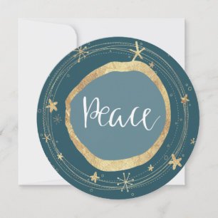 Festiva Tarjeta de vacaciones elegante moderna de paz estr