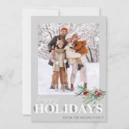 Festiva Tarjeta de vacaciones elegante y feliz con foto