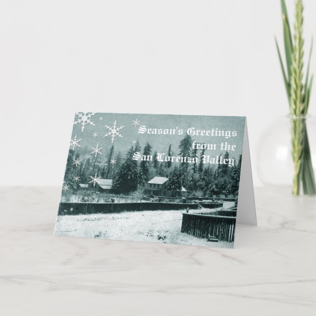 Festiva Tarjeta de vacaciones en el valle de San Lorenzo (Anverso)