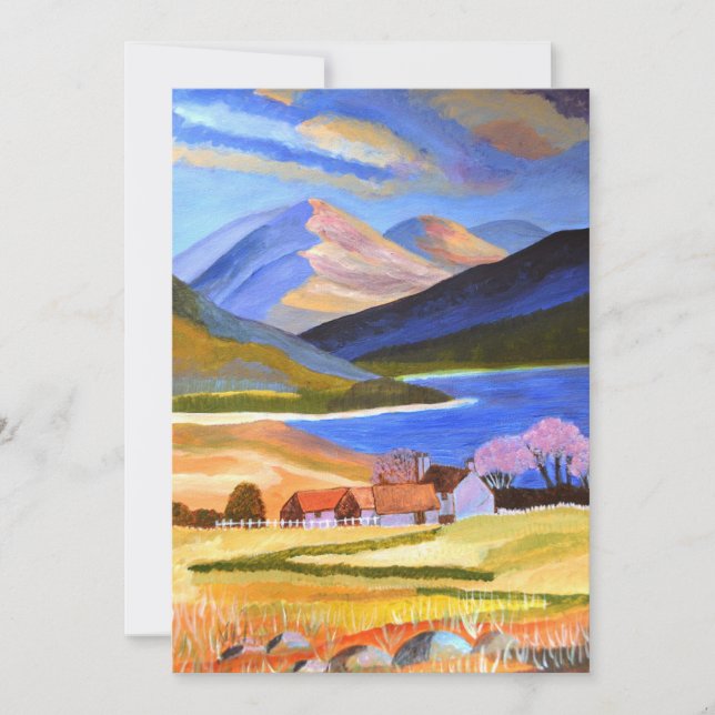 Festiva Tarjeta de vacaciones Escocia Highlands 2 (Anverso)