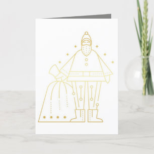 Festiva Tarjeta de vacaciones estándar plegada de 5" x 7"