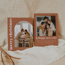 Tarjeta de vacaciones familiar de fotografía Boho 