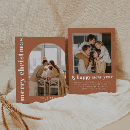 Festiva Tarjeta de vacaciones familiar de fotografía Boho 