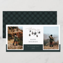 Festiva Tarjeta de vacaciones familiar de fotografía Cosy 