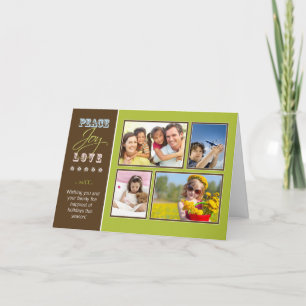 Festiva Tarjeta de vacaciones familiar de personalizado de