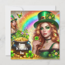 Festiva Tarjeta de vacaciones feliz día de San Patricio