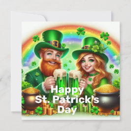 Festiva Tarjeta de vacaciones feliz día de San Patricio
