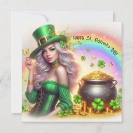 Festiva Tarjeta de vacaciones feliz día de San Patricio