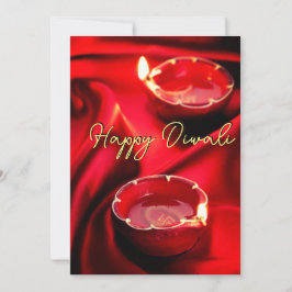 Festiva Tarjeta de vacaciones feliz Diwali