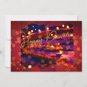 Festiva Tarjeta de vacaciones feliz Diwali