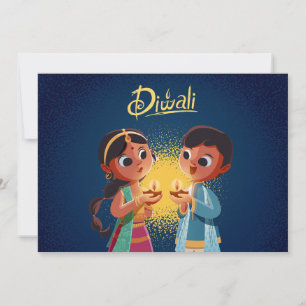 Festiva Tarjeta de vacaciones feliz Diwali
