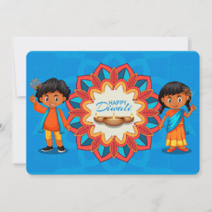 Festiva Tarjeta de vacaciones feliz Diwali