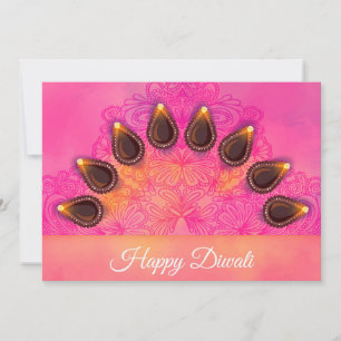 Festiva Tarjeta de vacaciones feliz Diwali