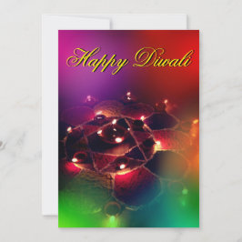 Festiva Tarjeta de vacaciones feliz Diwali