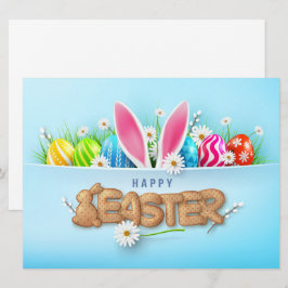 Festiva Tarjeta de vacaciones Feliz Pascua