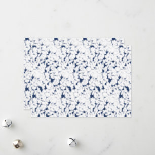 Festiva Tarjeta de vacaciones floral navy elegante azul bl