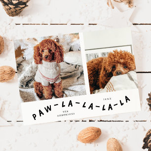 Festiva Tarjeta de vacaciones fotográfica para Mascotas bl