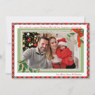 Festiva Tarjeta de vacaciones fotográfica para navidades