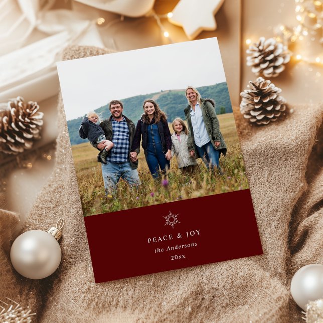 Festiva Tarjeta de vacaciones fotográfica Peace And Joy Sn (Subido por el creador)