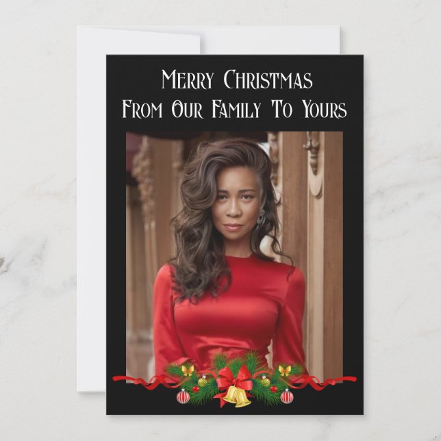 Festiva Tarjeta de vacaciones fotográficas (Anverso)