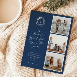 Festiva Tarjeta de vacaciones fotográficas de Monograma Bo