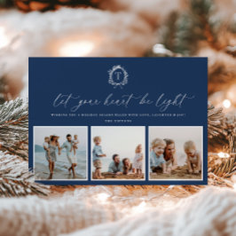 Festiva Tarjeta de vacaciones fotográficas de Monograma Bo