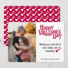 Festiva Tarjeta de vacaciones fotográficas de patrón cardí