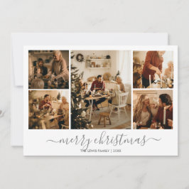 Festiva Tarjeta de vacaciones fotográficas para navidades 