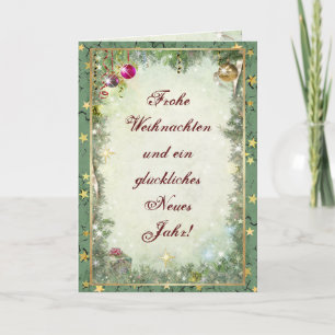 Festiva Tarjeta de vacaciones Frohe Weihnachten (personali